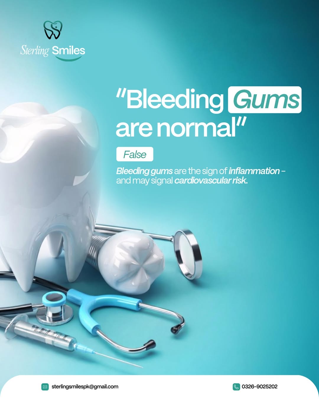 Sterling Smiles oral health post about bleeding gums